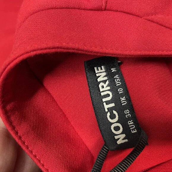 Nocturne Women's Shoulder Pad Mini Dress – Size M – Red - Picture 10 of 11